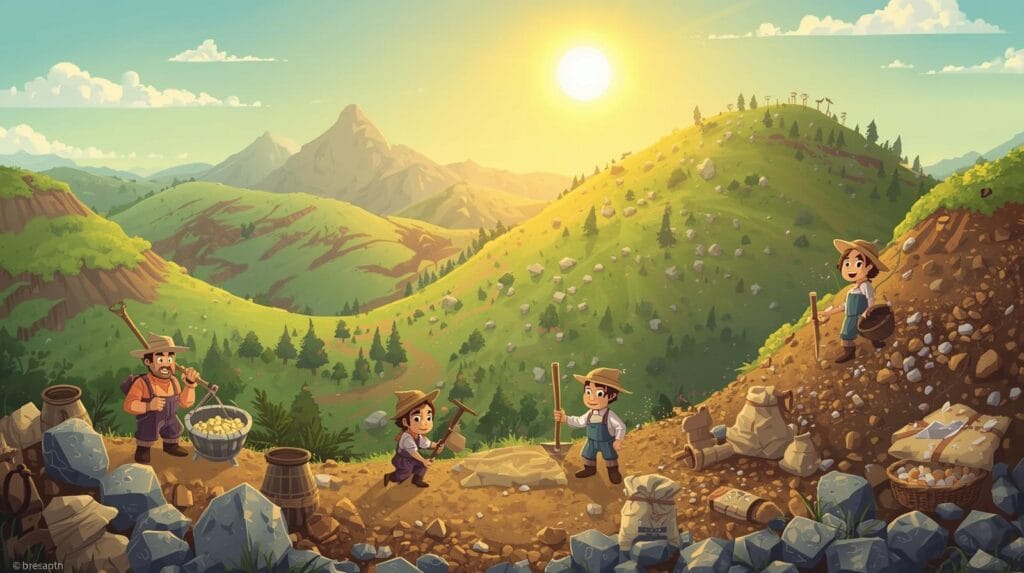 ilustrasi cari cari cari perut bumi